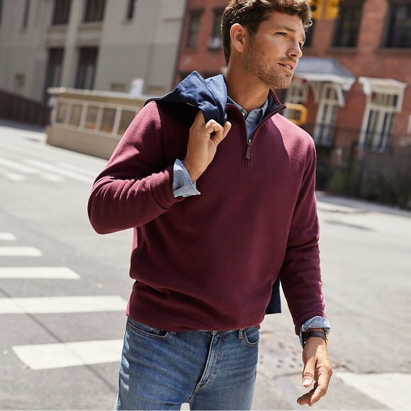 Lands' End Other - Lands End Bedford Rib Quarter Zip Sweater